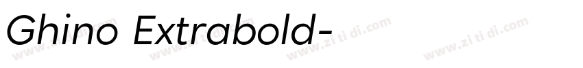 Ghino Extrabold字体转换